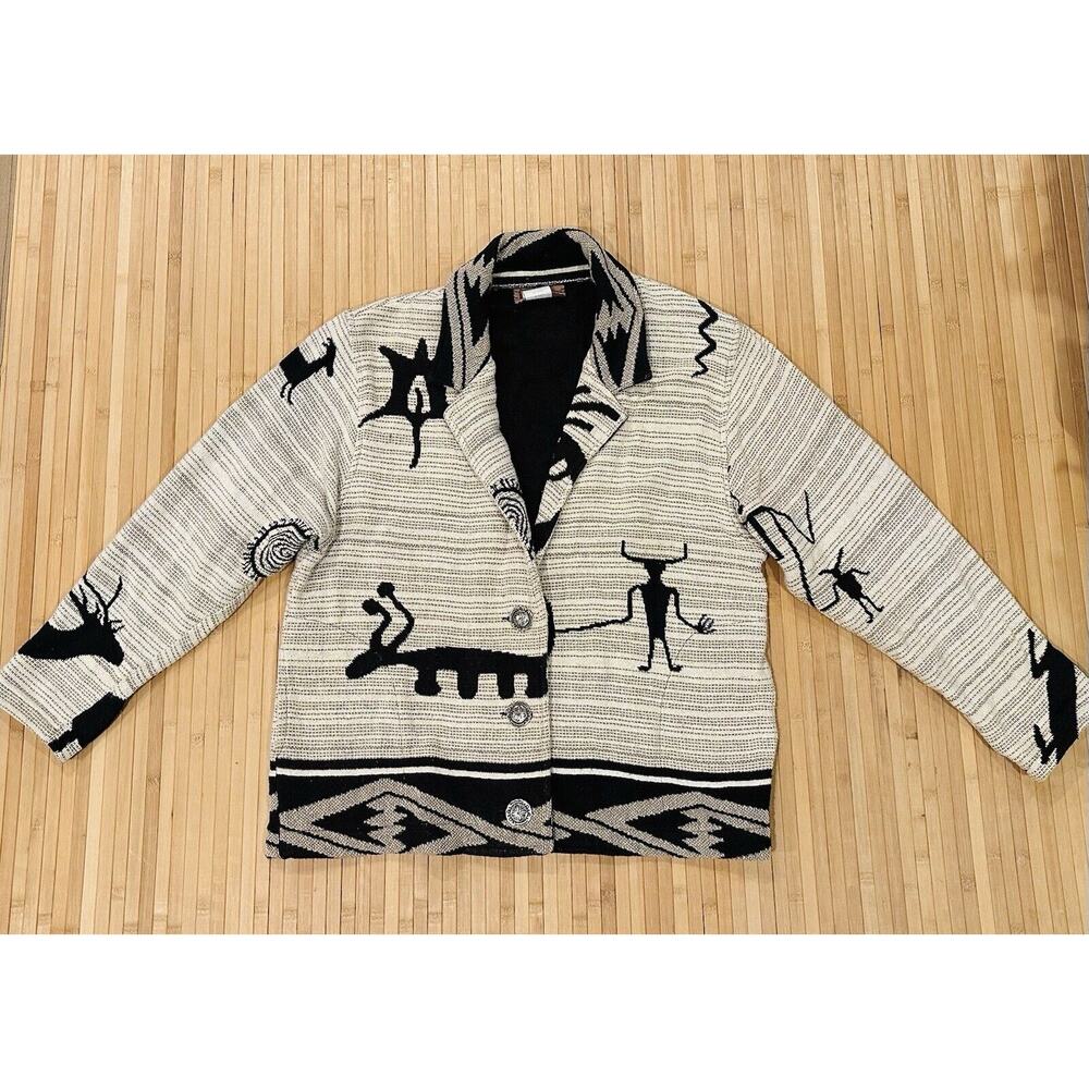Painted Pony Vintage Woven Tapestry Jacket Southwestern New Mexico Aztec S / M